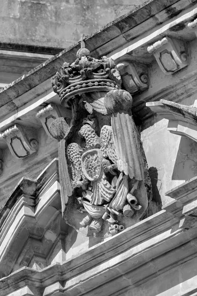 Italy Sicily Scicli Ragusa Province Ornamental Sculpture Unesco Baroque Penna — Stock Photo, Image