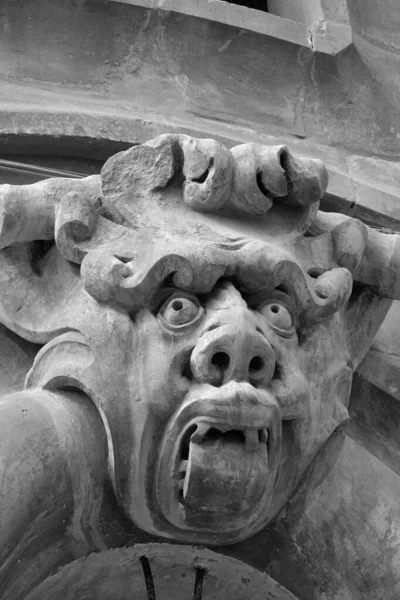 Itália Sicília Scicli Província Ragusa Estátua Fachada Barroca Palácio Beneventano — Fotografia de Stock