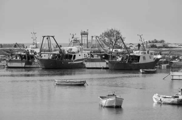 Italy Sicily Scoglitti Ragusa Province March 2022 Local Wood Fishing — стоковое фото