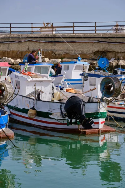 Italien Sizilien Mittelmeer Scoglitti Provinz Ragusa März 2022 Lokale Hölzerne — Stockfoto