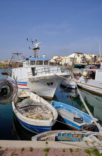 Italie Sicile Méditerranée Scoglitti Province Raguse Mars 2022 Bateaux Pêche — Photo