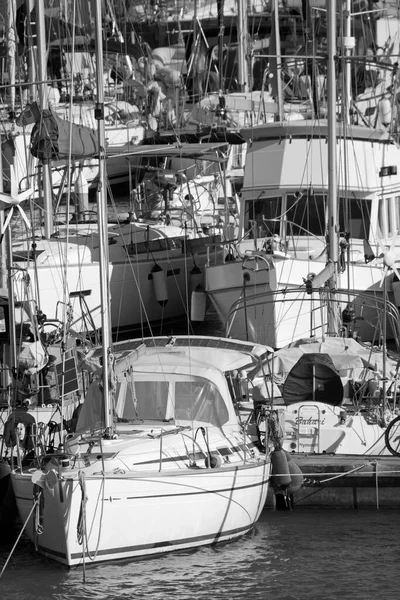 Italien Sizilien Mittelmeer Marina Ragusa Provinz Ragusa April 2022 Luxusyachten — Stockfoto