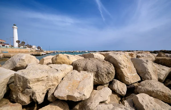 Włochy Sycylia Morze Śródziemne Punta Secca Prowincja Ragusa Widok Statki — Zdjęcie stockowe