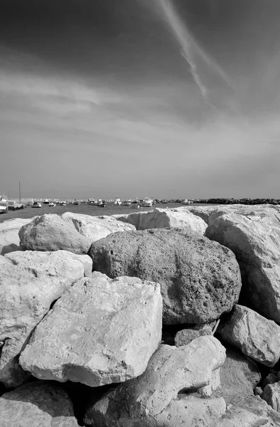 Italy Sicily Mediterranean Sea Punta Secca Ragusa Province View Fishing — Foto Stock