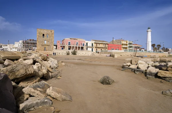 Italia Sicilia Mar Mediterráneo Punta Secca Provincia Ragusa Vista Una — Foto de Stock