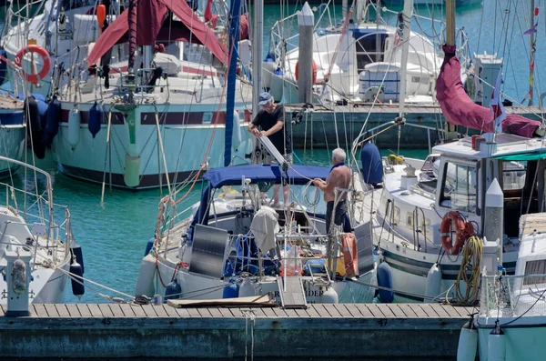 Talya Sicilya Akdeniz Marina Ragusa Ragusa Eyaleti Mayıs 2022 Limandaki — Stok fotoğraf