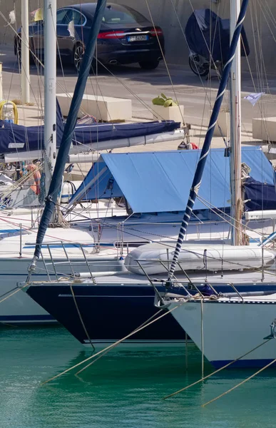 Italien Sizilien Mittelmeer Marina Ragusa Provinz Ragusa Juni 2022 Segelboote — Stockfoto