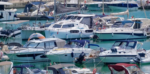 Italien Sizilien Mittelmeer Marina Ragusa Provinz Ragusa Juli 2022 Luxusyachten — Stockfoto