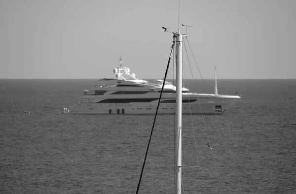 Italy Sicily Mediterranean Sea Marina Ragusa Sailing Boat Mast Port — Foto de Stock