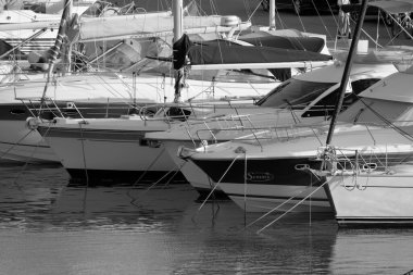 Italy, Sicily, Mediterranean sea, Marina di Ragusa (Ragusa Province); 14 August 2022, luxury yachts in the port - EDITORIAL