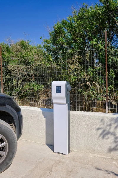 Italy Sicily Ragusa Province Countryside Electric Car Charging Station Private — Stockfoto