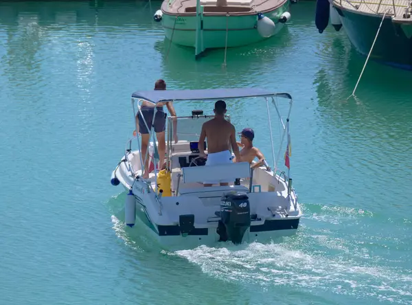 Italy, Sicily, Mediterranean sea, Marina di Ragusa (Ragusa Province); 30 August 2022, motor boats and luxury yachts in the port - EDITORIAL