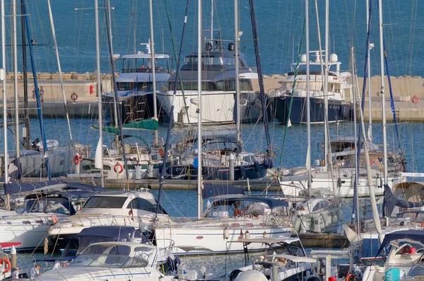 Talya Sicilya Akdeniz Marina Ragusa Ragusa Ili Eylül 2022 Limanda — Stok fotoğraf
