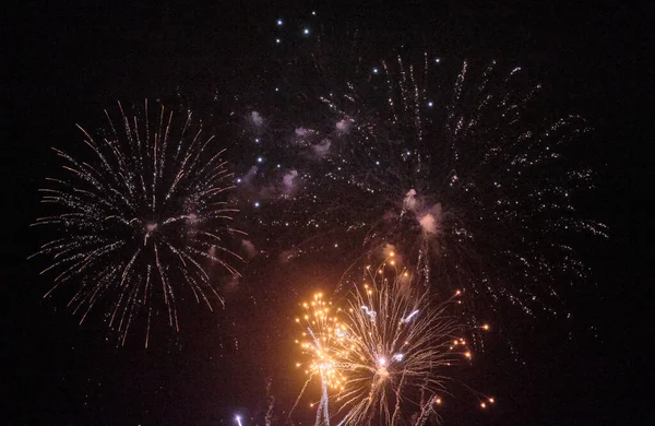 Italien Sizilien Marina Ragusa Feuerwerk Der Nacht — Stockfoto