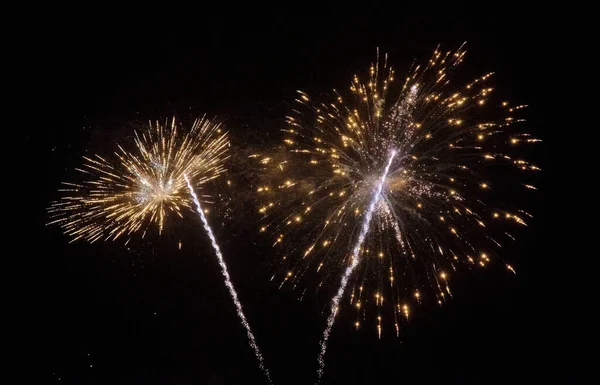 Italie Sicile Marina Ragusa Feux Artifice Nuit — Photo