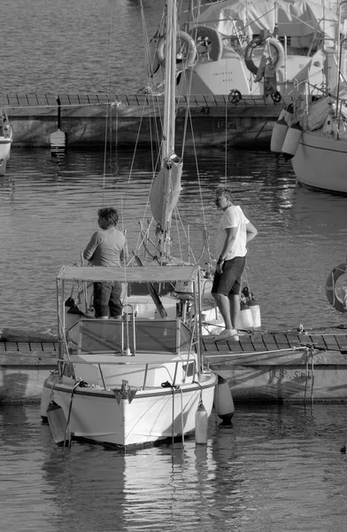 Italien Sizilien Mittelmeer Marina Ragusa Provinz Ragusa September 2022 Menschen — Stockfoto