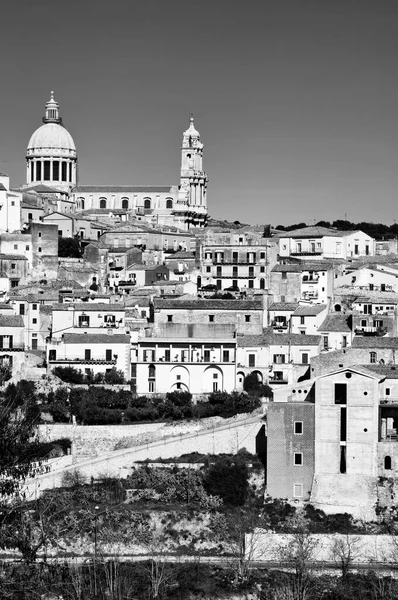 Talya Sicilya Ragusa Ibla Şehir Manzarası George Katedrali — Stok fotoğraf