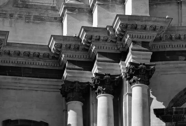 Italia Sicilia Ragusa Ibla Cattedrale San Giorgio Ornamenti Barocchi Pietra — Foto Stock