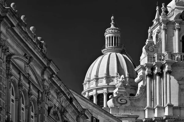 Itálie Sicílie Ragusa Ibla Barokní Stavby Barokní Fasáda Katedrály Jiří — Stock fotografie