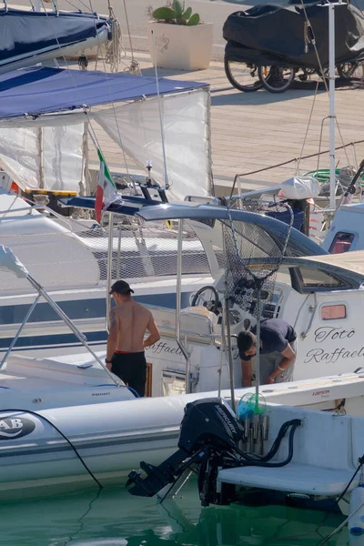 Italien Sizilien Mittelmeer Marina Ragusa Provinz Ragusa Oktober 2022 Männer — Stockfoto