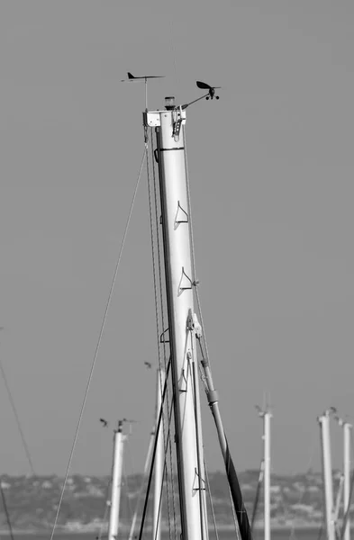 Itália Siciliy Mar Mediterrâneo Marina Ragusa Província Ragusa Mastros Barco — Fotografia de Stock