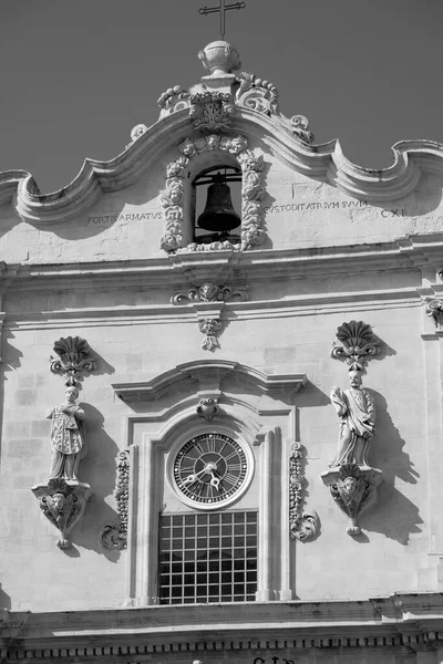 Talya Sicilya Scicli Ragusa Eyaleti Bartolomeo Kilise Barok Cephesi Çan — Stok fotoğraf