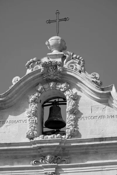 Italien Sizilien Scicli Provinz Ragusa Barockfassade Und Glockenturm Der Kirche — Stockfoto