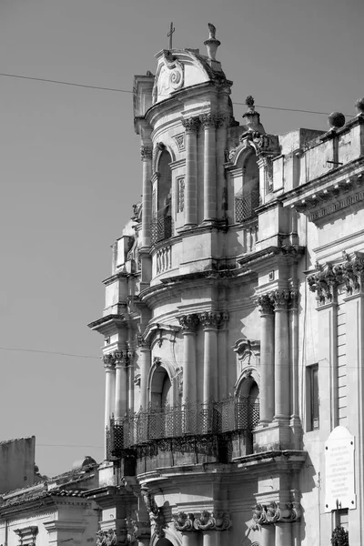 Italia Sicilia Scicli Provincia Ragusa Fachada Iglesia Barroca San Juan — Foto de Stock