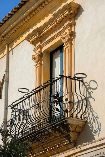 Italy Sicily Scicli Ragusa Province Facades Baroque Buildings Mormino Penna — Stock Photo, Image