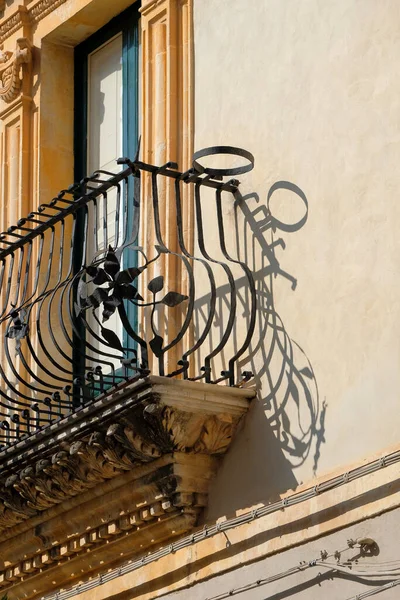 Italy Sicily Scicli Ragusa Province Facades Baroque Buildings Mormino Penna — Stock Photo, Image