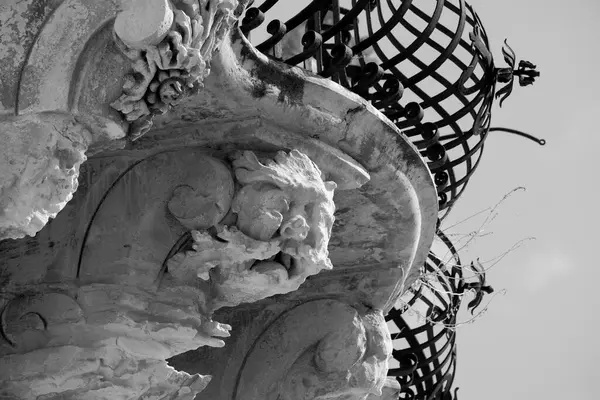 Італія Сицилія Скіколі Провінція Рагуса Фасад Барокового Палацу Беневентано Орнаментальними — стокове фото