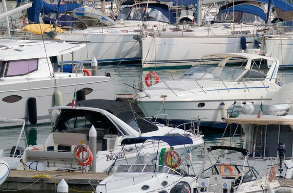 Italien Sizilien Mittelmeer Marina Ragusa Provinz Ragusa Oktober 2022 Luxusyachten — Stockfoto