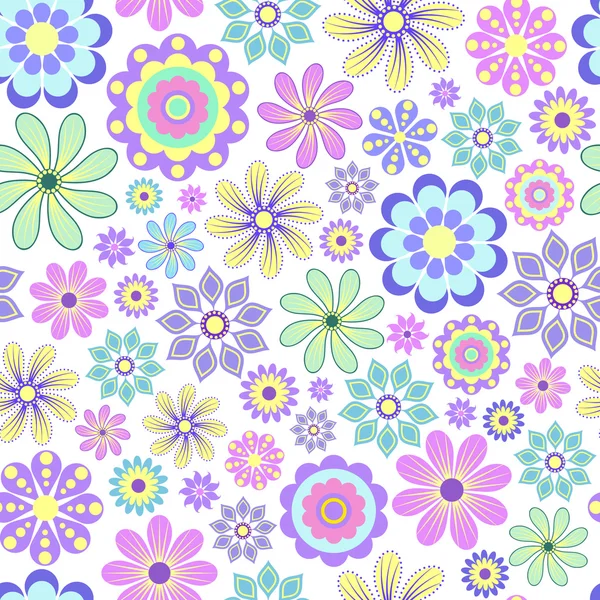 Fleur pastel sur fond blanc . — Image vectorielle