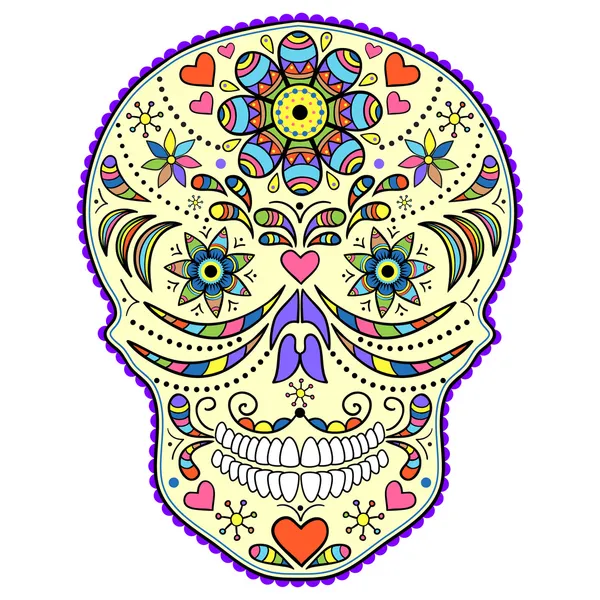 Abstract colorful skull — Stock Vector