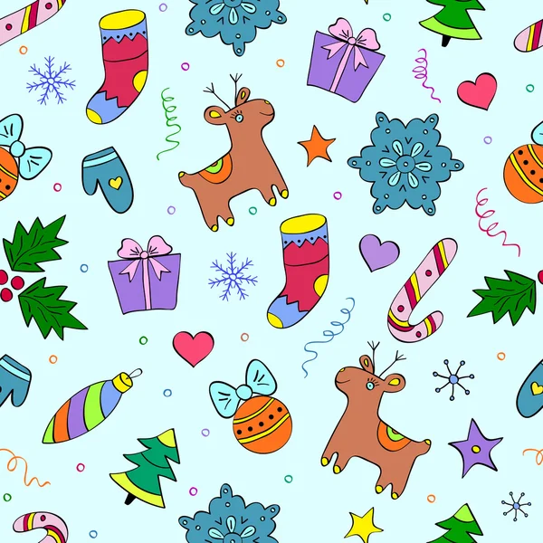 Colorful christmas seamless pattern — Stock Vector