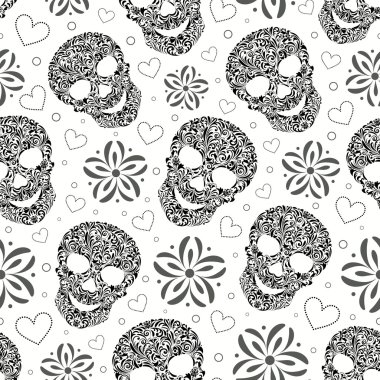 soyut çiçek kafatasları