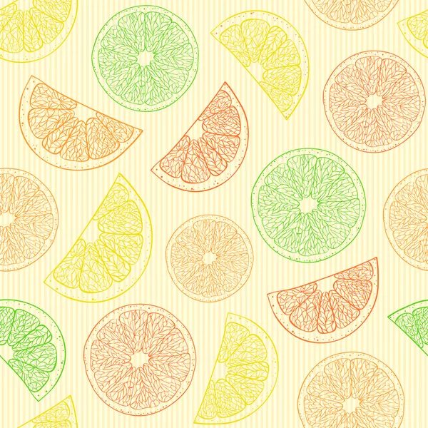 Patrón sin costura con naranjas abstractas — Vector de stock