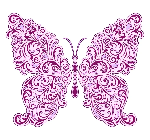 Floral butterfly — Stock Vector