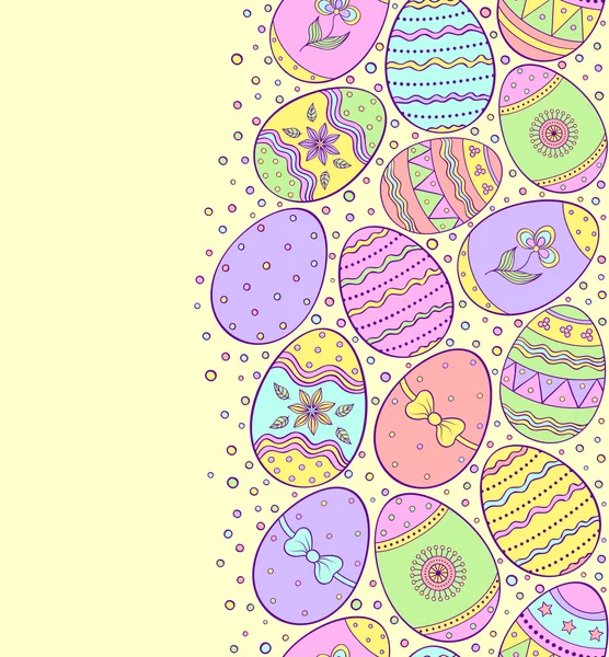 Modèle avec oeufs de Pâques — Image vectorielle