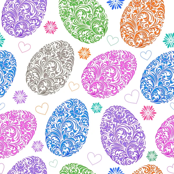 Seamless pattern with easter eggs — Stock Vector