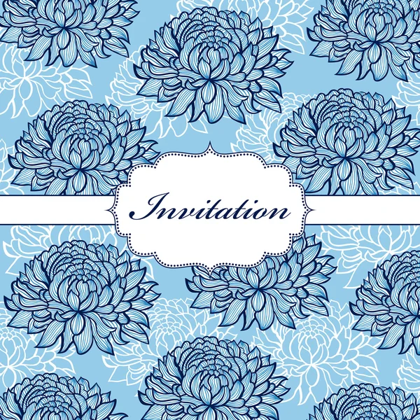 Floral κάρτα πρόσκληση — Διανυσματικό Αρχείο