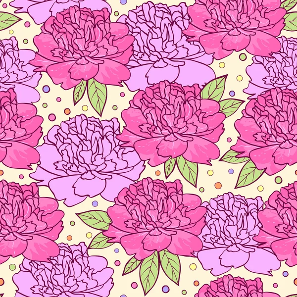Pivoines fleurs — Image vectorielle