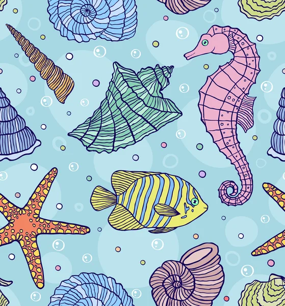 Coquilles océaniques — Image vectorielle