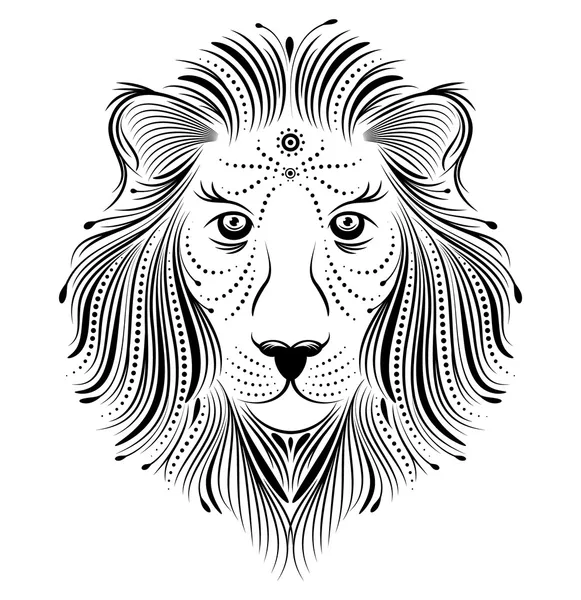 Absztrakt oroszlán — Stock Vector