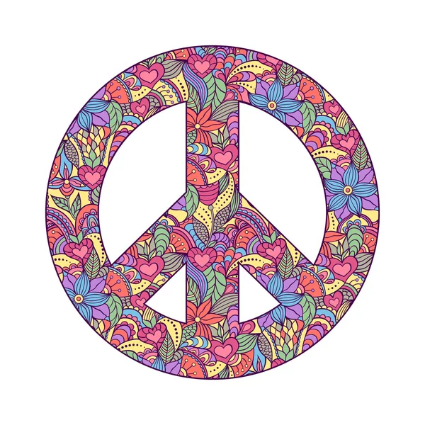 Símbolo de paz sobre fondo blanco — Archivo Imágenes Vectoriales