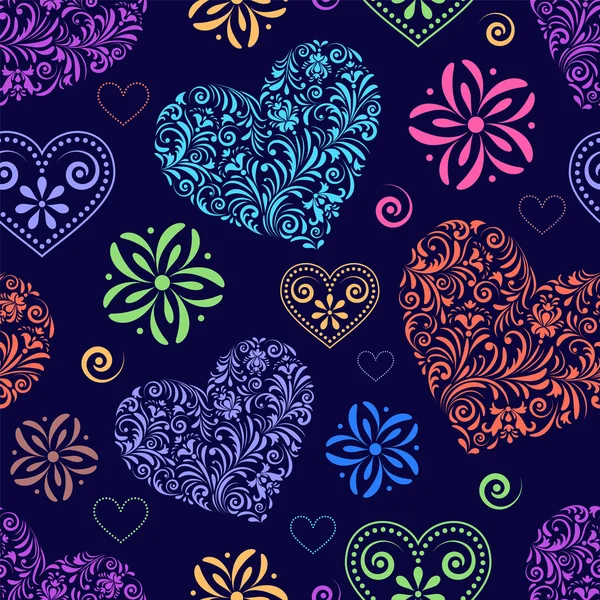 Coeurs colorés abstraits — Image vectorielle