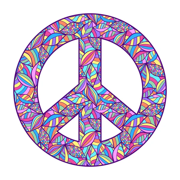 Colorful peace symbol — Stock Vector