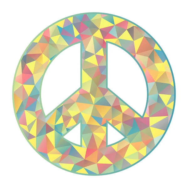 Colorful peace symbol on white background — Stock Vector