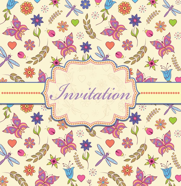 Carte d'invitation — Image vectorielle