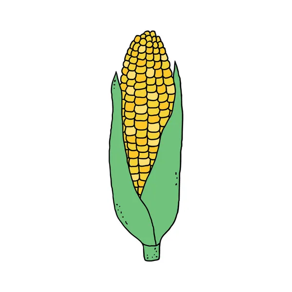 Maïs in krabbelstijl — Stockvector